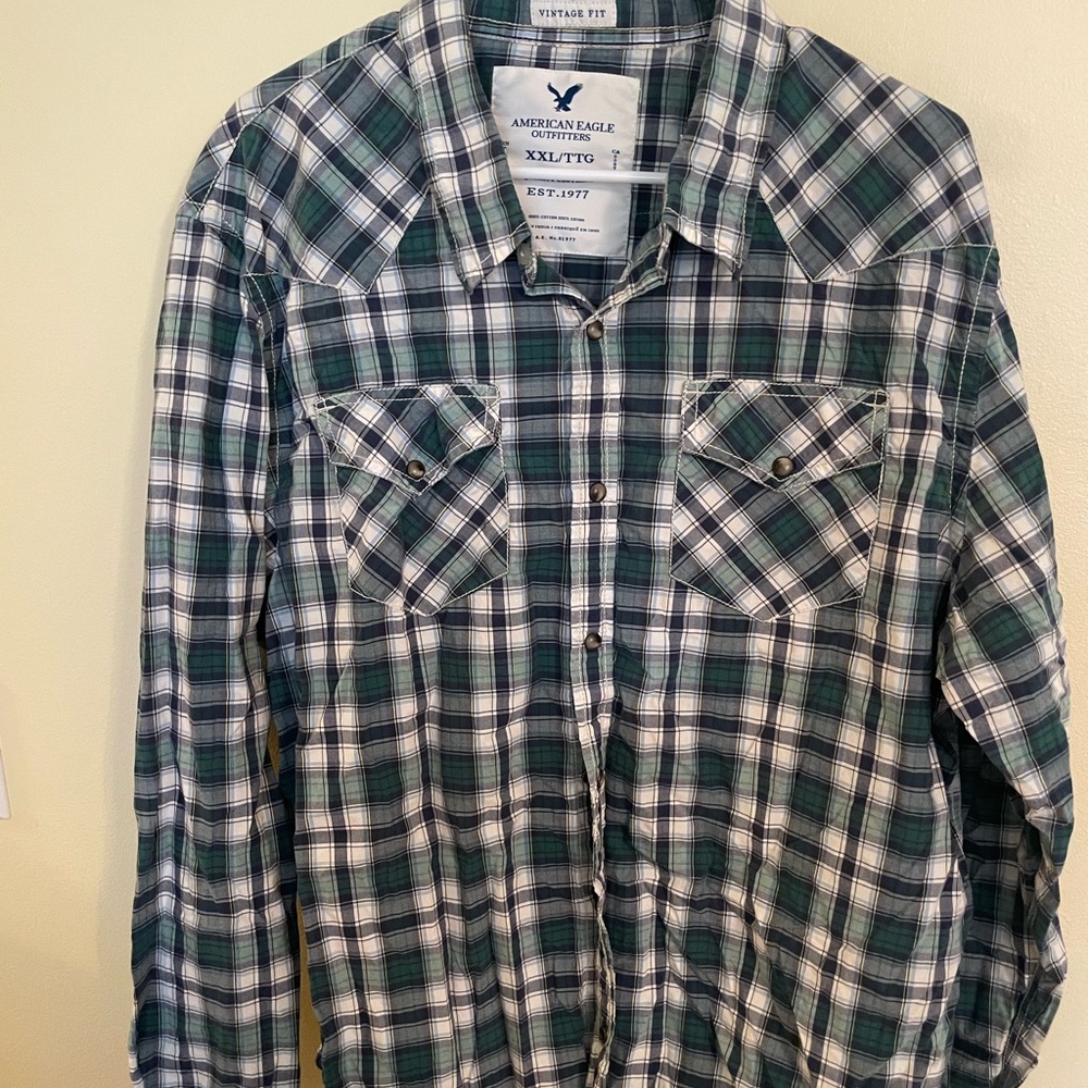 American eagle green flannel